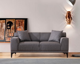 Atelier Del Sofa Petra 2 - Sofá de 2 plazas Antracita